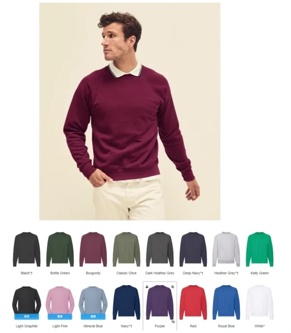Fruit of the Loom SS24 Raglan Sweatshirt